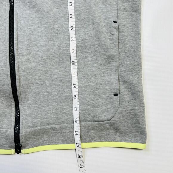 Nike Tech Fleece Hoodie Jacket Mens Large Gray White CU4489-133 Full Zip Pocket - Picture 12 of 15